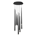 Modern Forms PD-41709R-BK 3500K 63 Watt Cascade Crystal LED Round Chandelier in Black