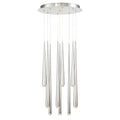Modern Forms PD-41709R-PN 3500K 63 Watt Cascade Crystal LED Round Chandelier in Polished Nickel