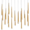Modern Forms PD-41723L-AB 3500K 161 Watt Cascade Crystal LED Linear Chandelier in Aged Brass