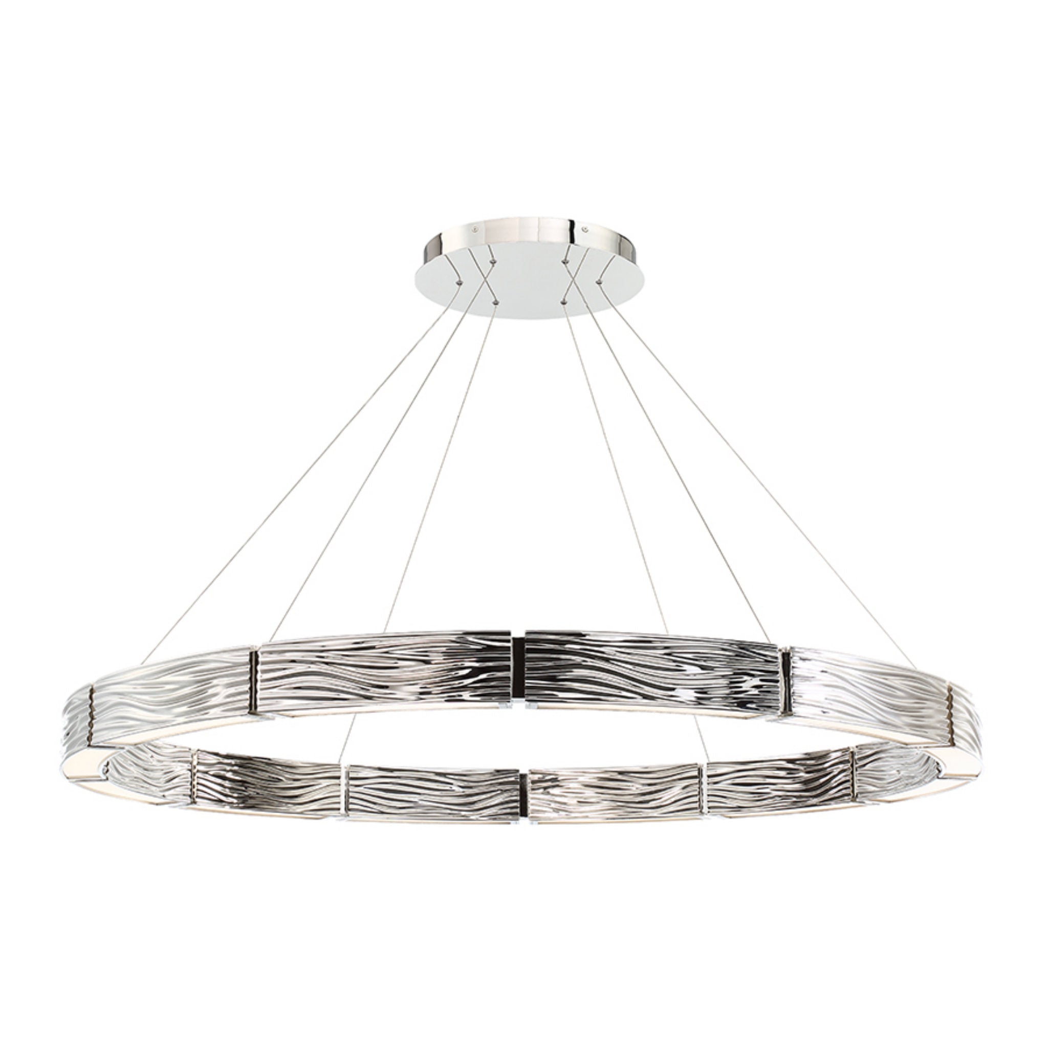 Modern Forms PD-56748-PN 3000K 75 Watt Zelda LED Chandelier in Polished Nickel