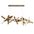 Modern Forms PD-64872-AB 3000K 58 Watt Chaos LED Linear Chandelier in Aged Brass