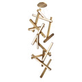 Modern Forms PD-64875-AB 3000K 80 Watt Chaos LED Vertical Chandelier in Aged Brass