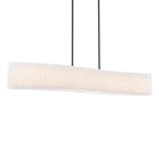 Rhiannon 48in LED Linear Chandelier 3000K with Reclaimed Crystal in Black