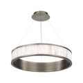 Coliseo 28in LED Round Chandelier 3000K with Spanish Alabaster in Antique Nickel