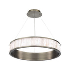 Coliseo 28in LED Round Chandelier 3000K with Spanish Alabaster in Antique Nickel