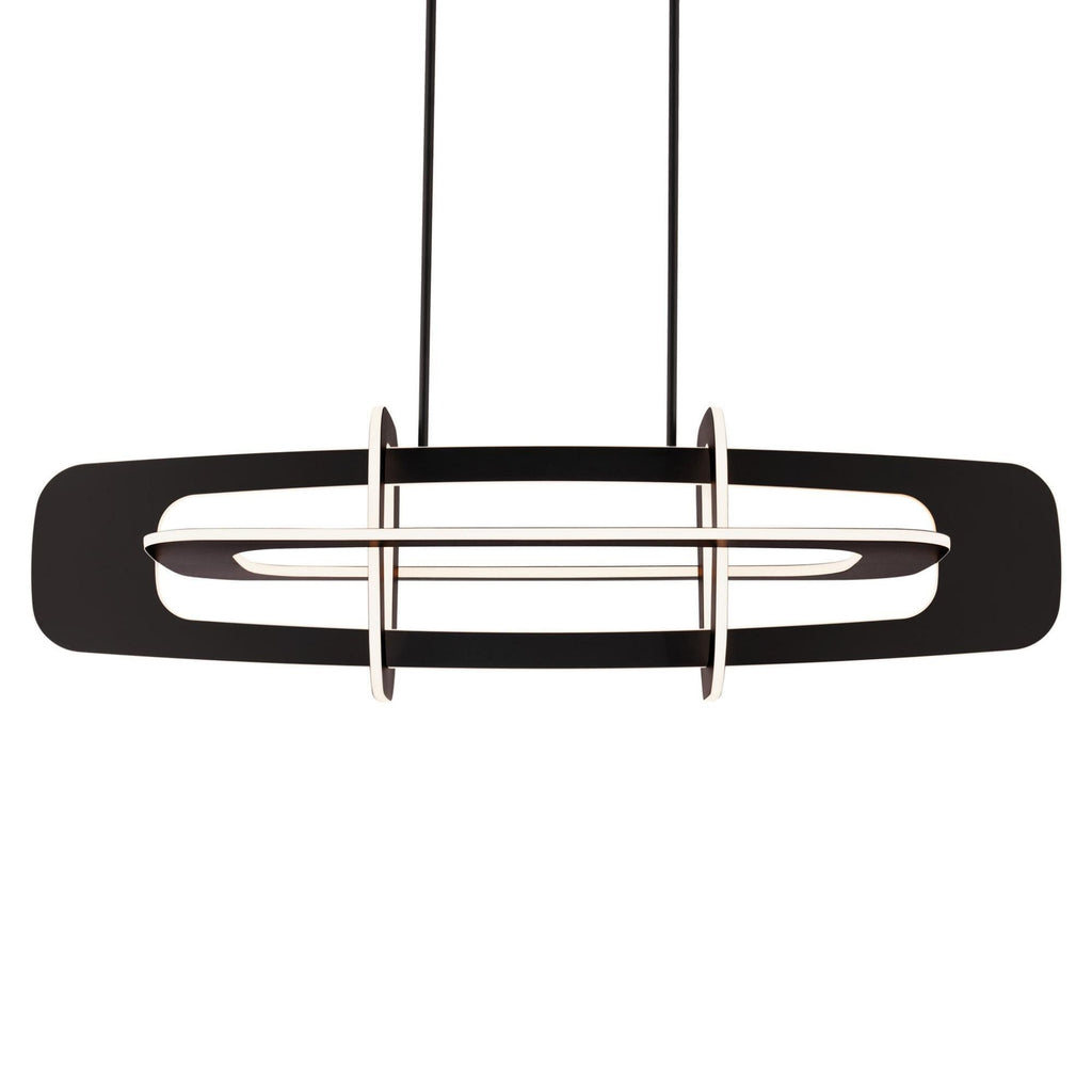 Vesta 50in LED Linear Chandelier 3000K in Black