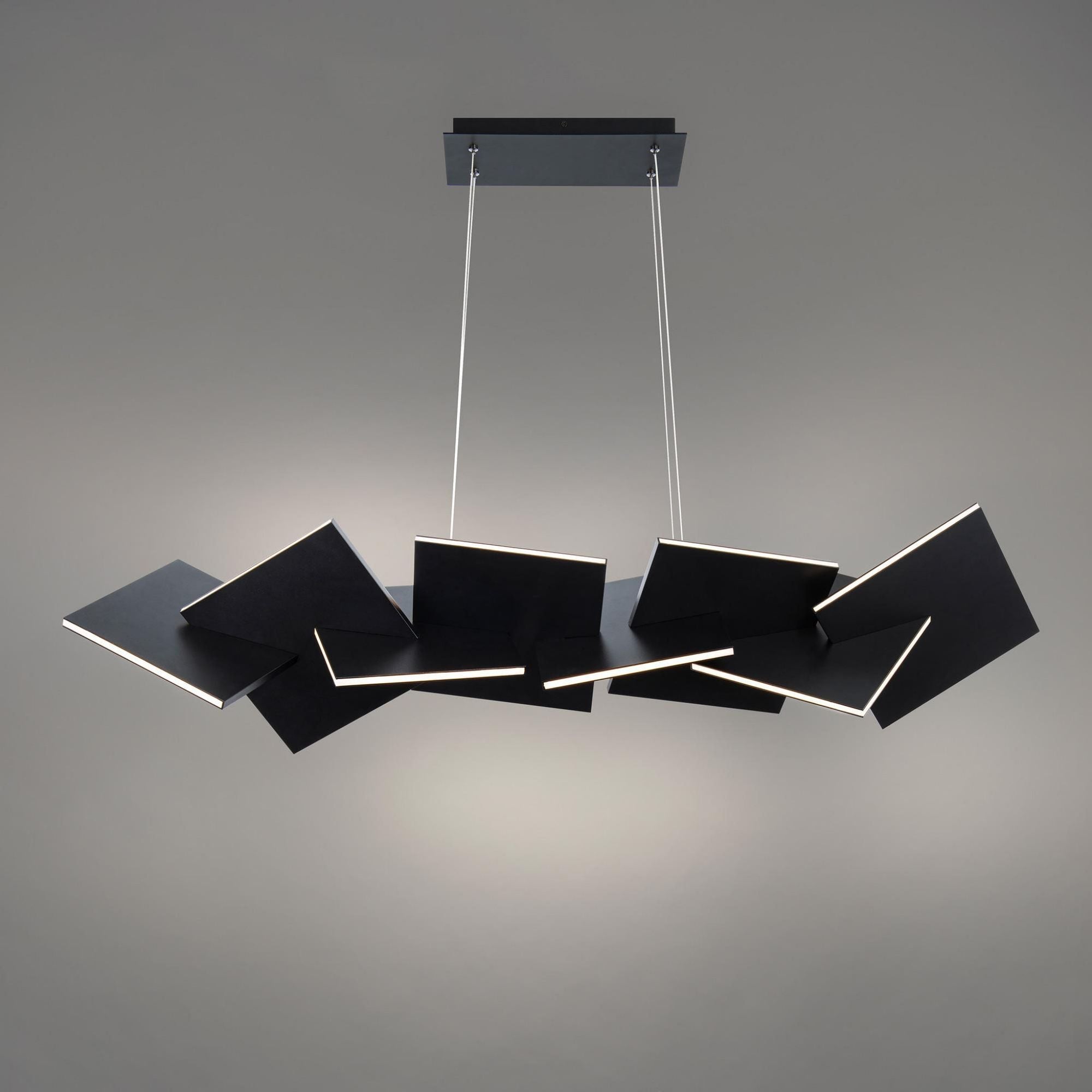 Konstrukt 48in LED Linear Chandelier 3000K in Black