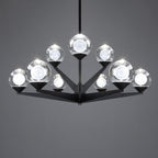 Double Bubble 27in LED 9 Light Chandelier 3000K in Black