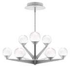 Double Bubble 27in LED 9 Light Chandelier 3000K in Satin Nickel