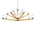 Double Bubble 37in LED 15 Light Chandelier 3000K in Aged Brass