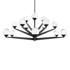 Double Bubble 37in LED 15 Light Chandelier 3000K in Black