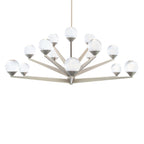 Double Bubble 37in LED 15 Light Chandelier 3000K in Satin Nickel