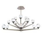 Double Bubble 37in LED 15 Light Chandelier 3000K in Satin Nickel
