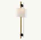 Vela Rectangular Bar Sconce - Round Shade