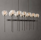 Boule De Cristal Clear Glass Double Linear Chandelier 60"