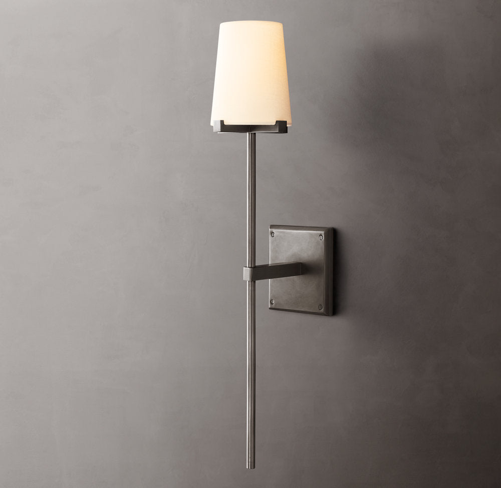 Pauillac Fabric Shade Torch Sconce