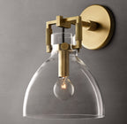 Machinist Glass Cloche Sconce 8"