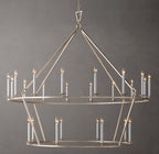 19TH C. ENGLISH OPENWORK TWO-TIER ROUND CHANDELIER 62"