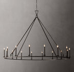 19TH C. ENGLISH OPENWORK ROUND CHANDELIER 72"