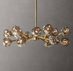 Boule De Cristal Smoke Glass Round Chandelier 36"