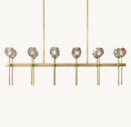 Boule De Cristal Smoke Glass Double Linear Chandelier 60"