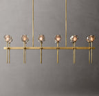 Boule De Cristal Smoke Glass Double Linear Chandelier 60"