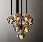 Boule De Cristal Smoke Glass Round Cluster Chandelier 14"