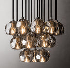 Boule De Cristal Smoke Glass Round Cluster Chandelier 19"