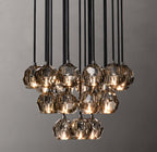 Boule De Cristal Smoke Glass Round Cluster Chandelier 24"
