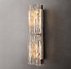 Lattice Clear Glass Sconce 30"