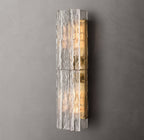 Lattice Clear Glass Sconce 30"