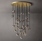 Boule De Cristal Smoke Glass Round Cluster Chandelier 40"