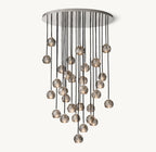 Boule De Cristal Smoke Glass Round Cluster Chandelier 40"