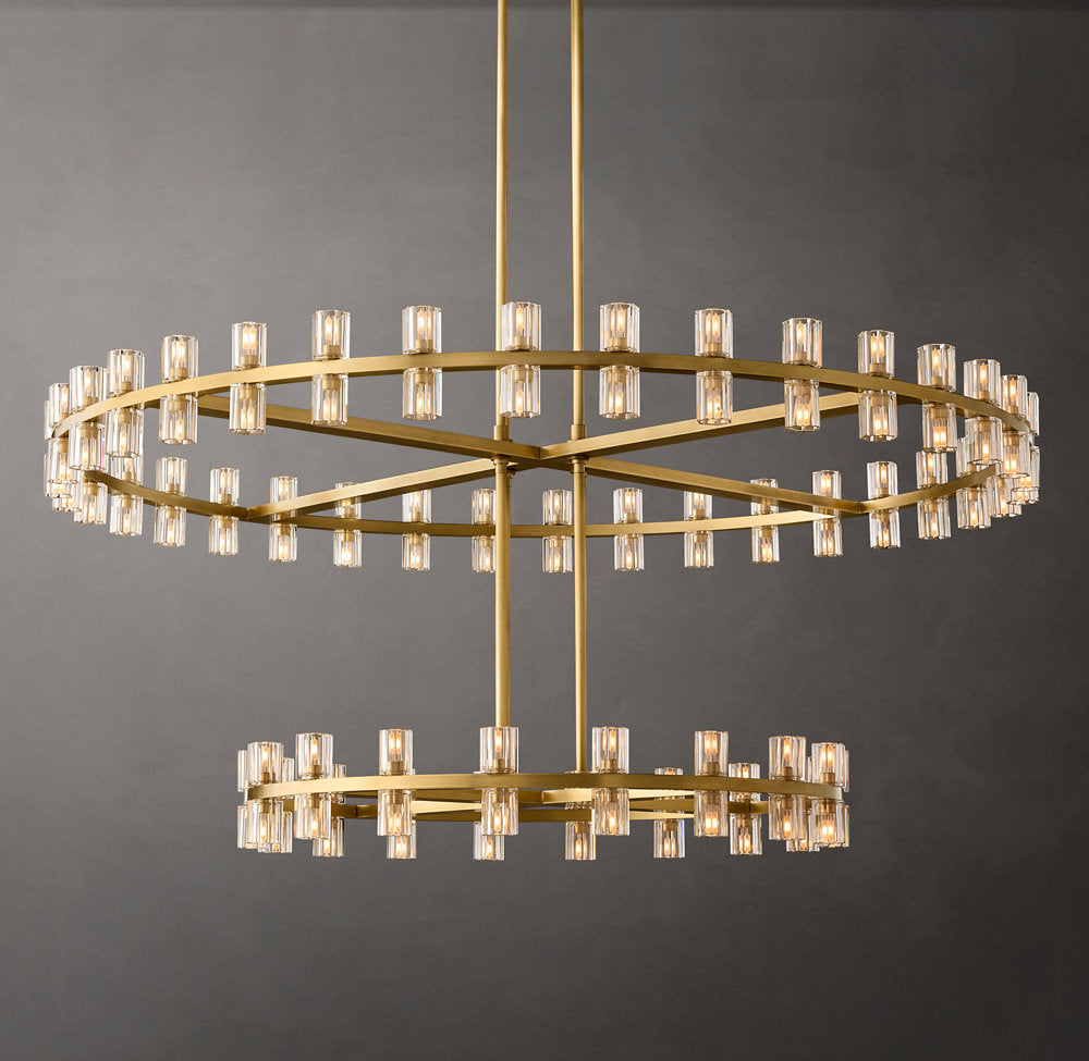 Arcachon LED Round Two-Tier Chandelier 60"