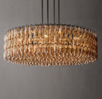 Chiara Smoke Glass Round Chandelier 62"