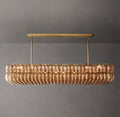 Chiara Smoke Glass Rectangular Chandelier 74"