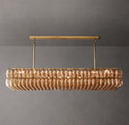 Chiara Smoke Glass Rectangular Chandelier 74"