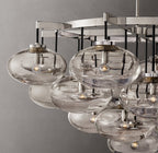 Cabrette Clear Glass Round Chandelier 48"