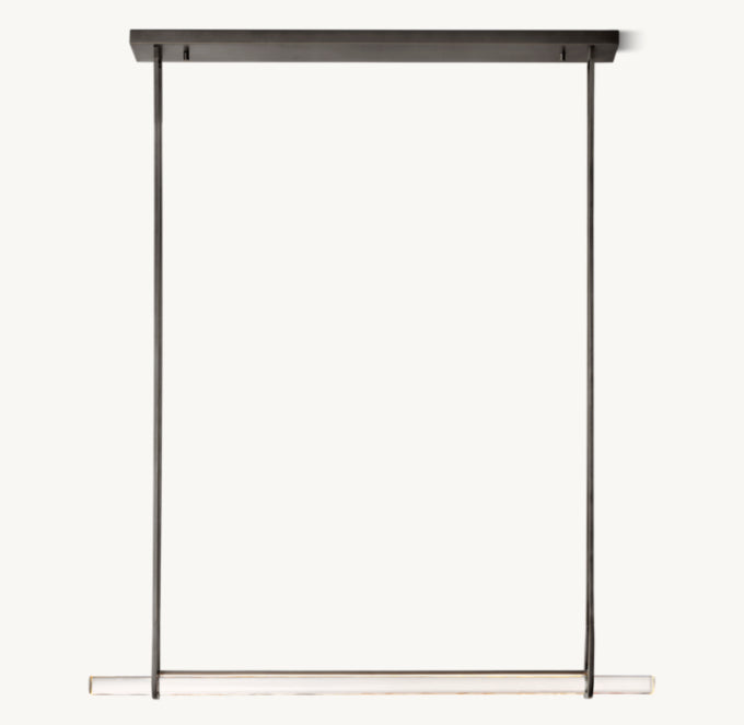 Audubon Crystal Single Bar Linear Chandelier 60"
