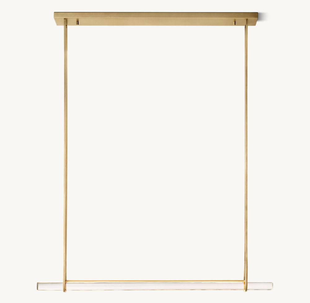 Audubon Crystal Single Bar Linear Chandelier 60"