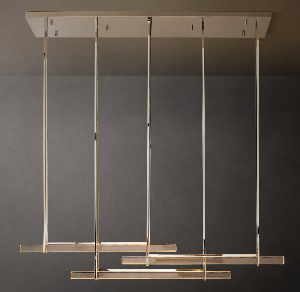 Audubon Crystal Triple Bar Linear Chandelier