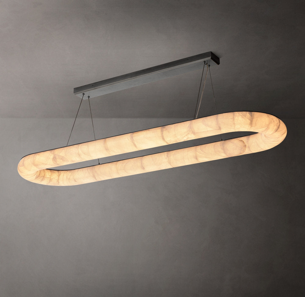 Rivage Lisse Oval Chandelier 74"
