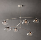 Cabrette Clear Glass Mobile Round Chandelier