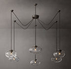 Cabrette Clear Glass Suspended Chandelier 84"