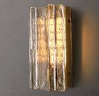 Lattice Clear Glass Sconce 15"