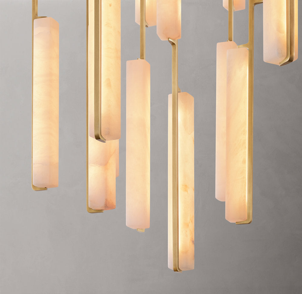 Audubon Alabaster Round Chandelier 56"