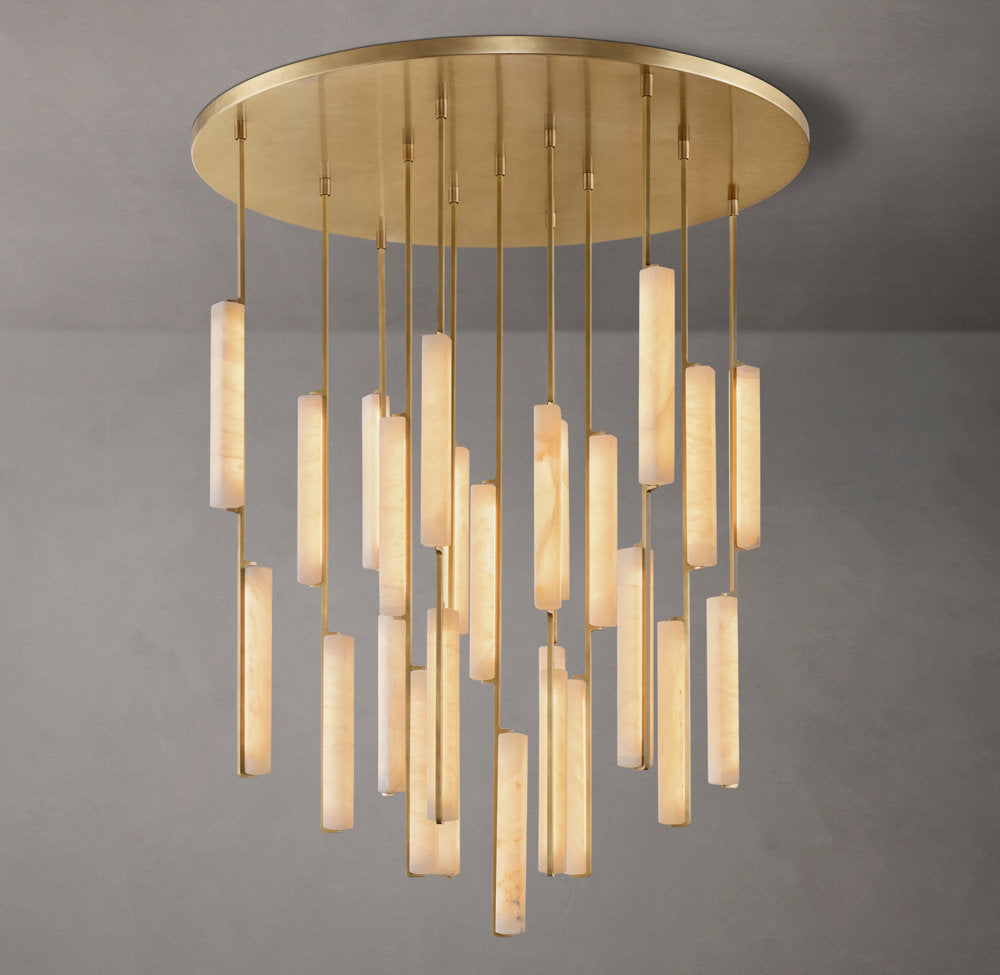 Audubon Alabaster Round Chandelier 56"