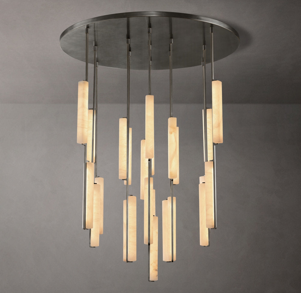 Audubon Alabaster Round Chandelier 56"