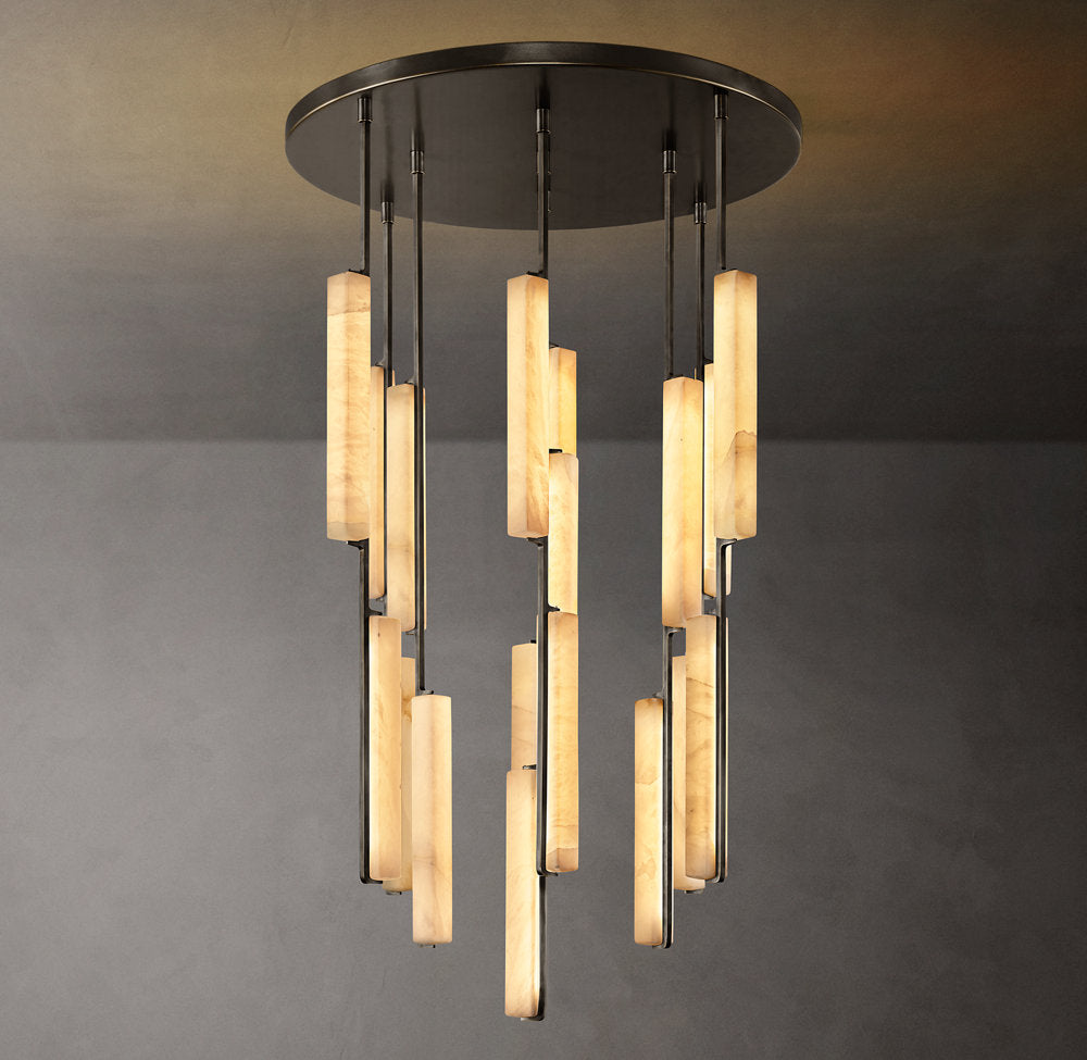 Audubon Alabaster Round Chandelier 40"