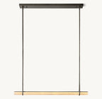 Audubon Alabaster Single Bar Linear Chandelier 60"